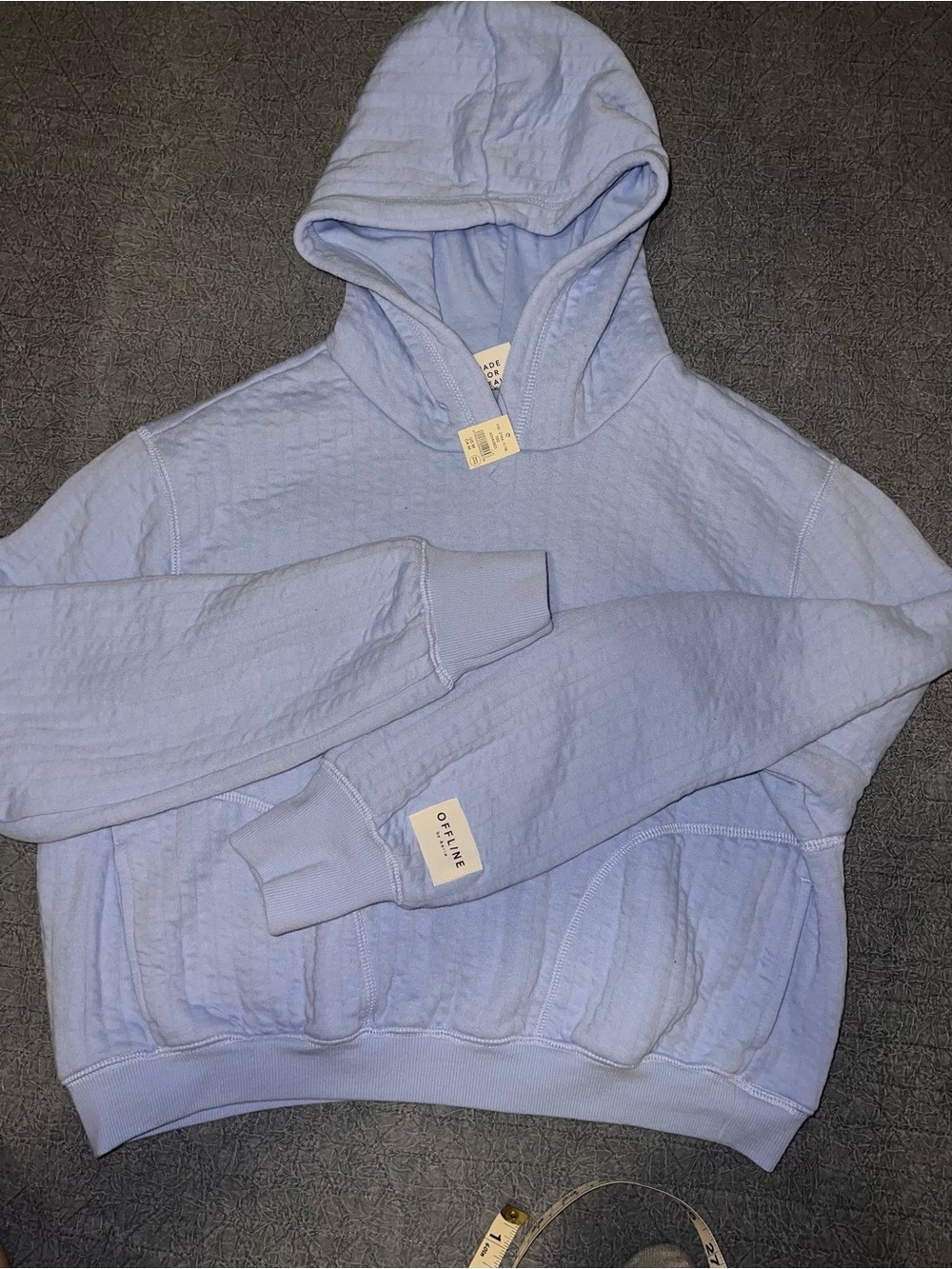 OFFLINE by Aerie Coffee Run Cropped Hoodie, Medium size